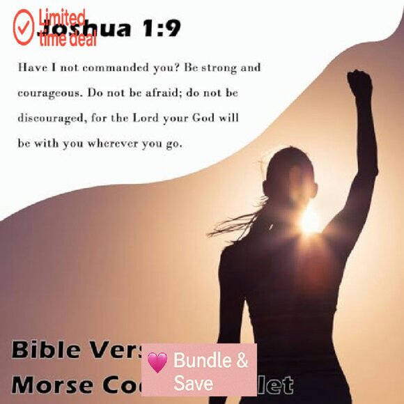 Sterling Silver Adjustable Morse Code Bracelet with Bible Verse - Picture 6 of 7